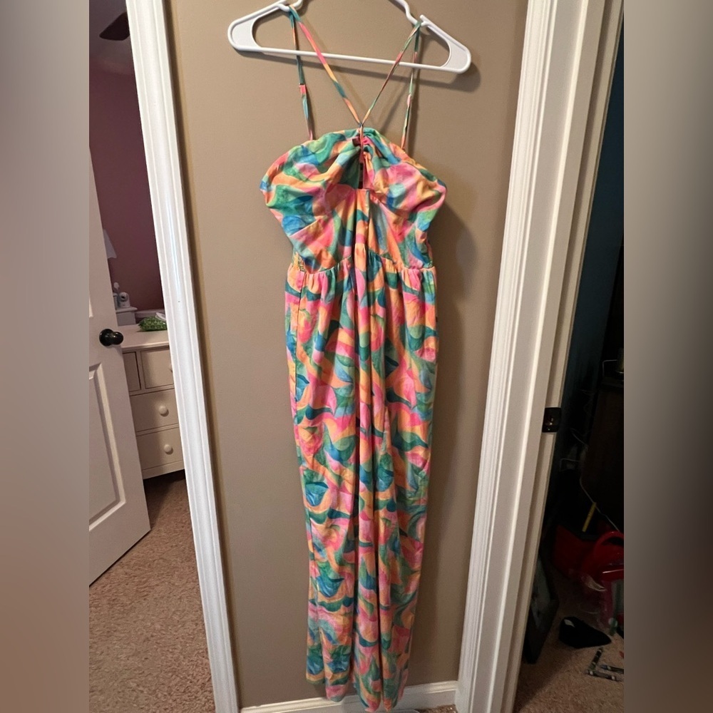Pink Lily Multi-Color Tropical Print Maxi Dress - Picture 2 of 4